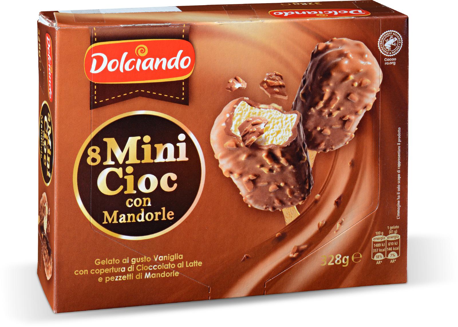 SLADOLED MINI VANILIJA S BADEMIMA 8 KOM