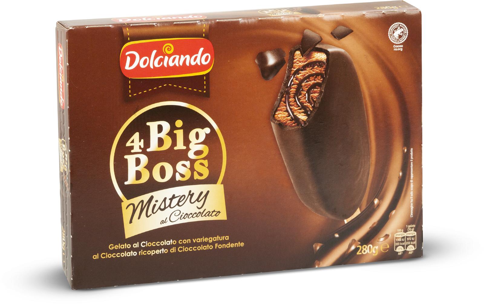 SLADOLED BIG BOSS TAMNA ČOKOLADA, 4 KOM