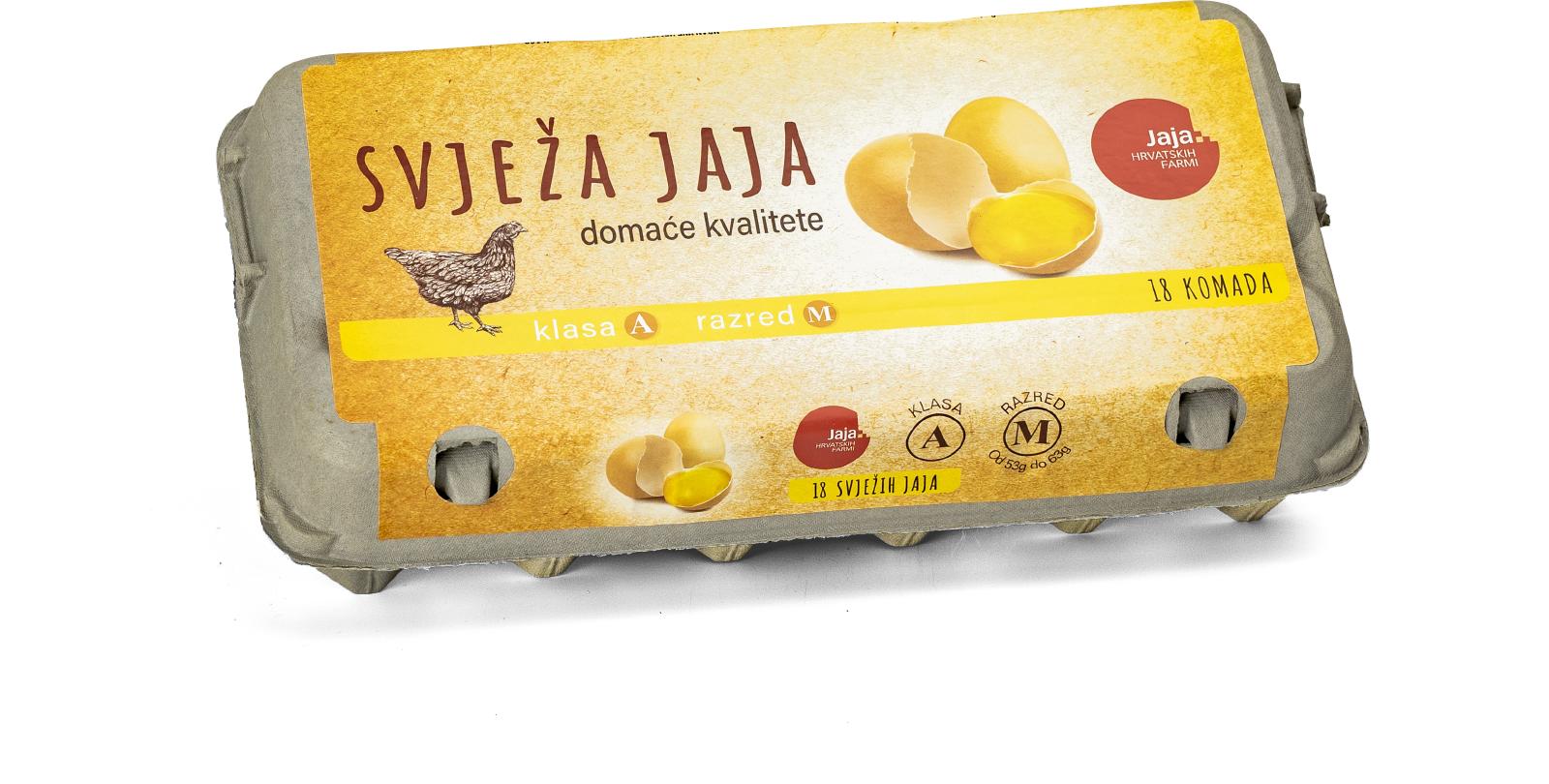 SVJEŽA JAJA M 
18 KOM